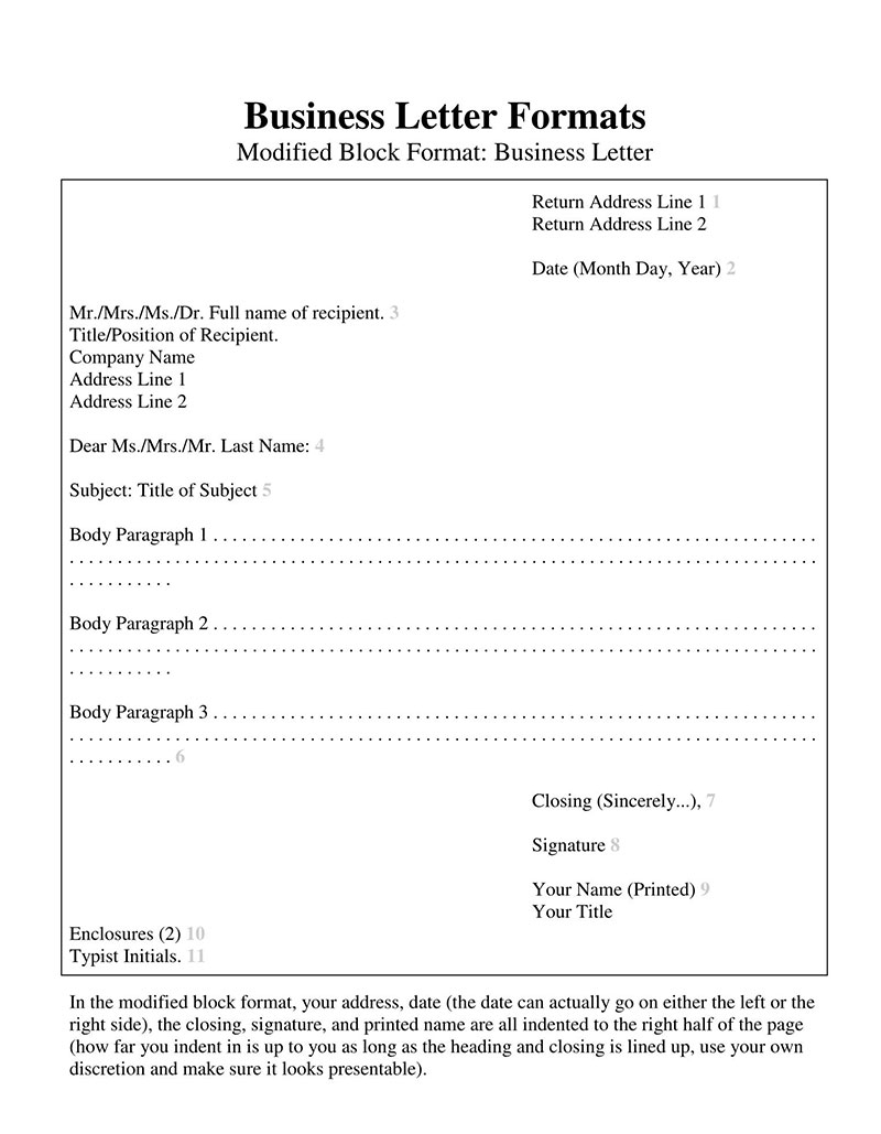 14 Examples Of Formal Business Letter Format 14 Examples Of Formal Business Letter Format