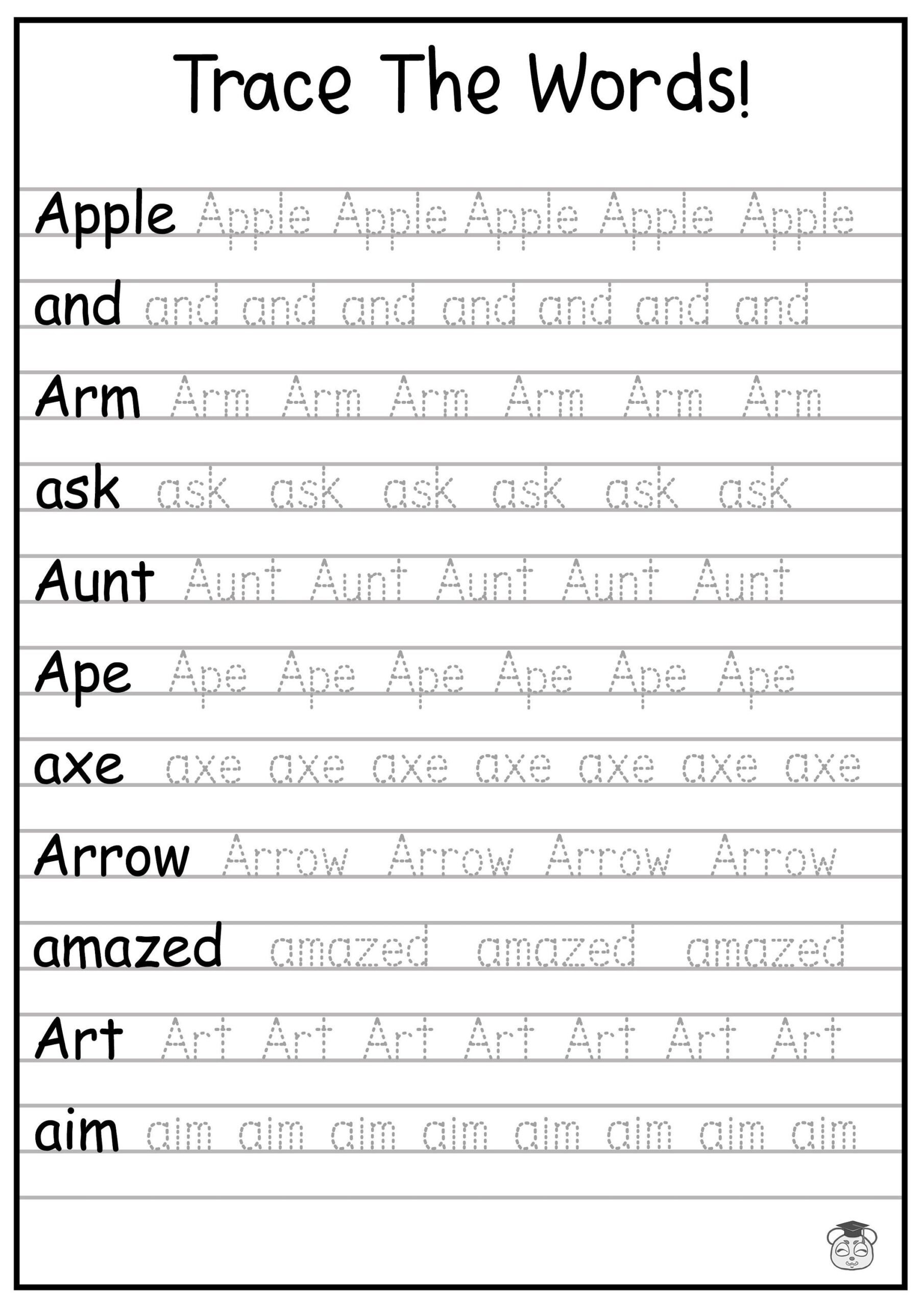 24 Printable Trace The Words Worksheet Alphabetical A Z Capital And Lowercase Words Ages 3 7 KG1 To Grade 2 Etsy 24 Printable Trace The Words Worksheet Alphabetical A Z Capital And Lowercase Words Ages 3 7 KG1 To Grade 2 Etsy