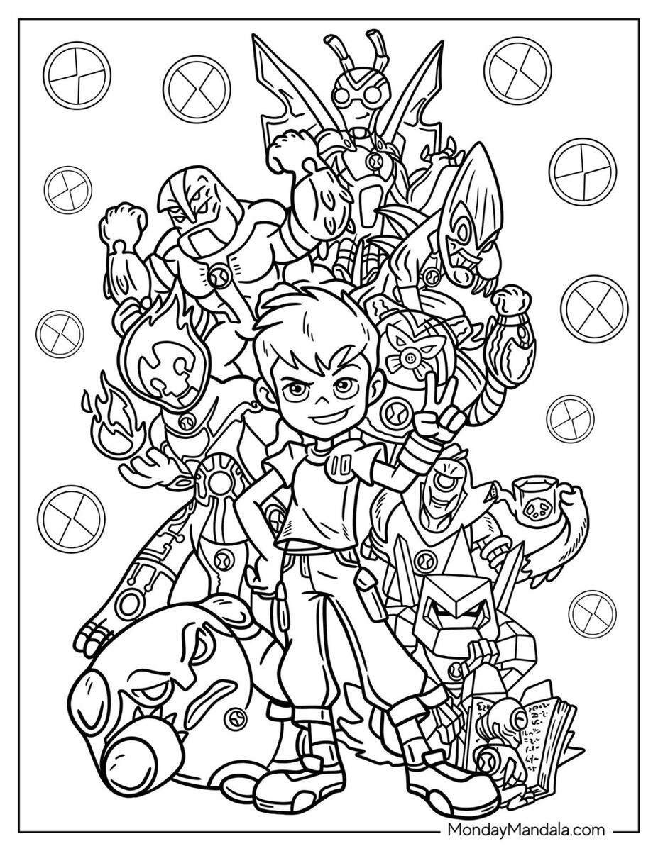 26 Ben 10 Coloring Pages Free PDF Printables