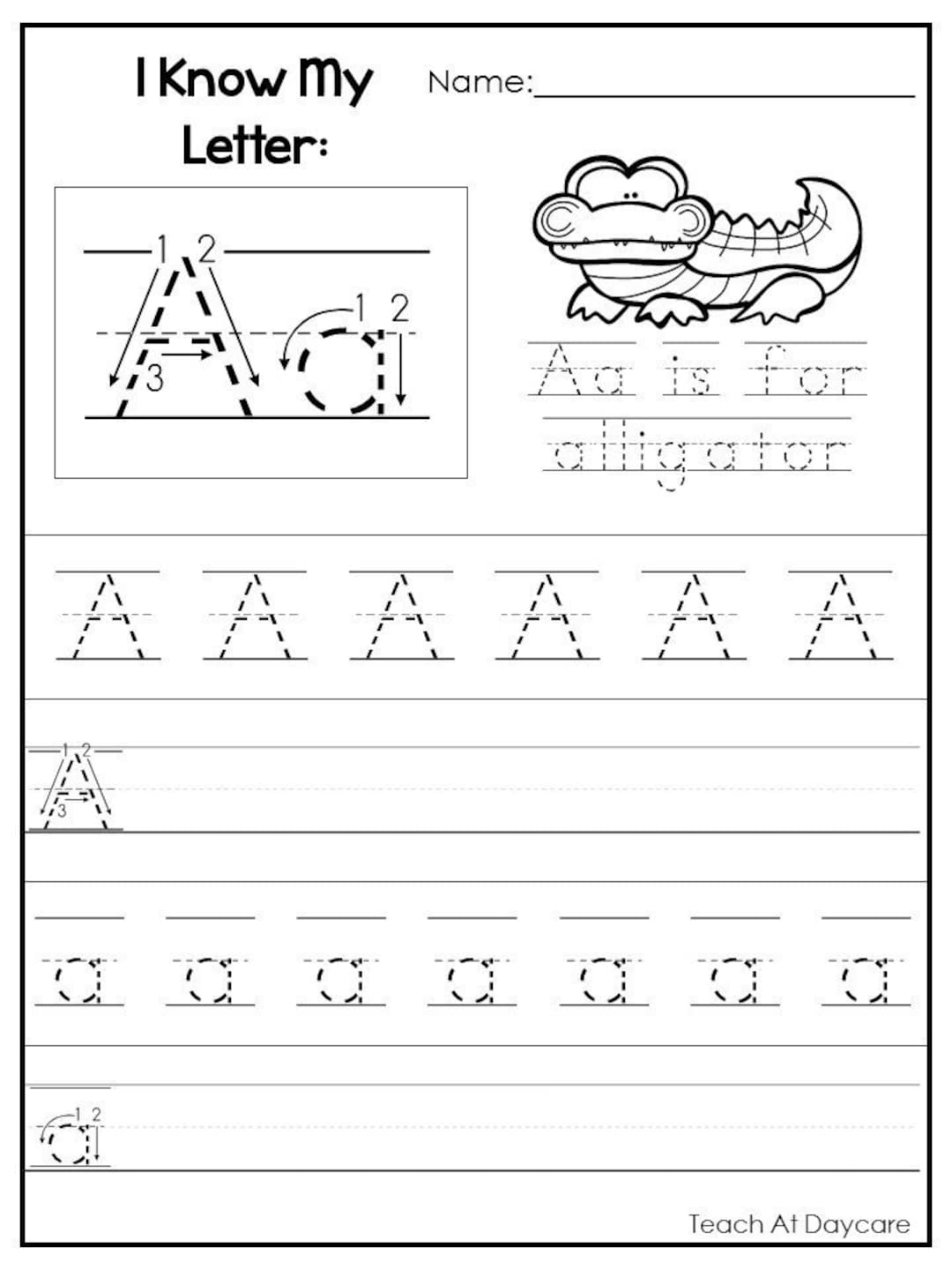 26 Printable Alphabet I Know My Letters Worksheets Preschool Kdg Phonics Etsy Customize 1 185 Alphabet Worksheet Templates Online Canva