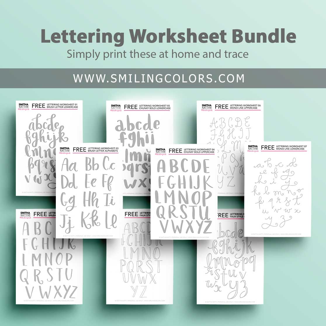 30 FREE Lettering Worksheets Print Start Practicing 6 Resources For Free Lettering Worksheets Tombow USA Blog