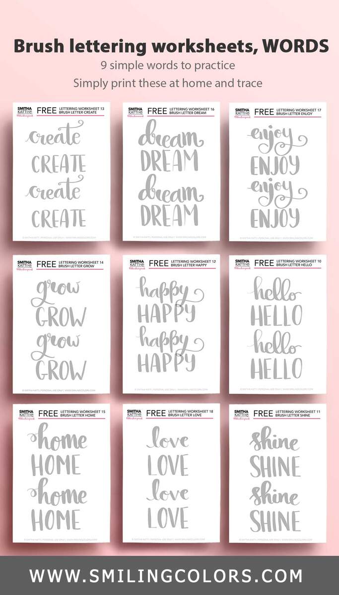 30 FREE Lettering Worksheets Print Start Practicing 30 FREE Lettering Worksheets Print Start Practicing