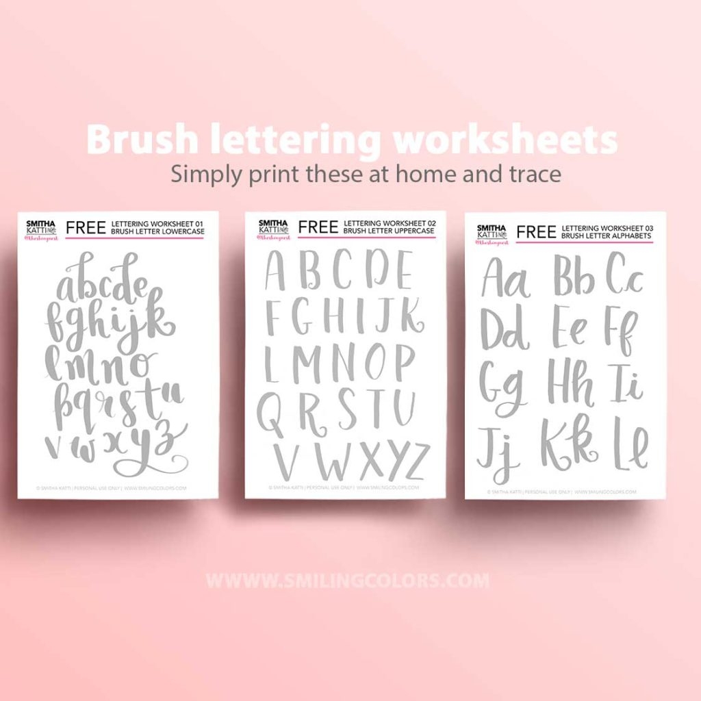 30 FREE Lettering Worksheets Print Start Practicing