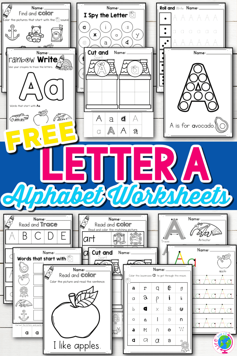 30 Free Printable Letter A Worksheets For Kids Free Alphabet Do A Dot Printables Worksheets Letter A Mermaid Themed Sly Spoon