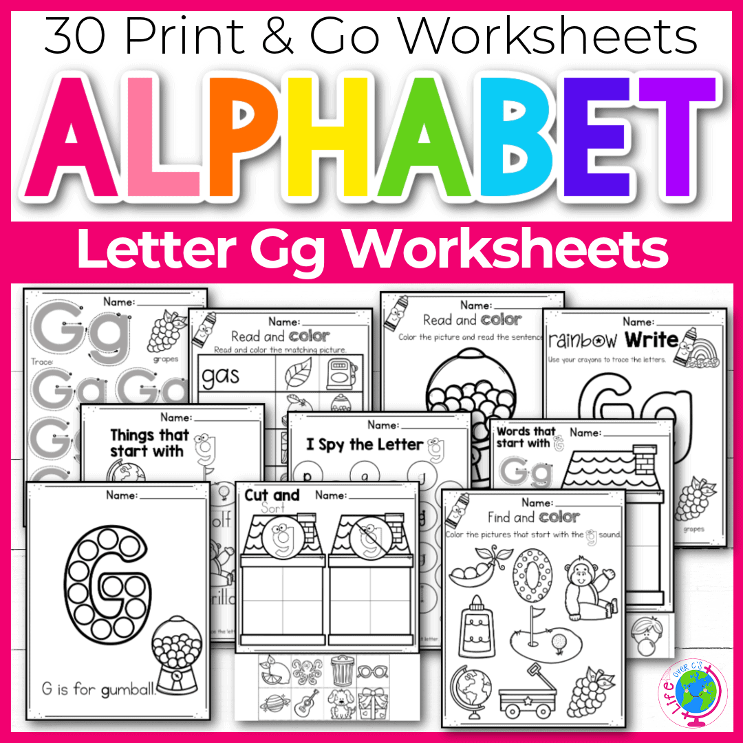 30 Free Printable Letter G Alphabet Worksheets 30 Free Printable Letter G Alphabet Worksheets