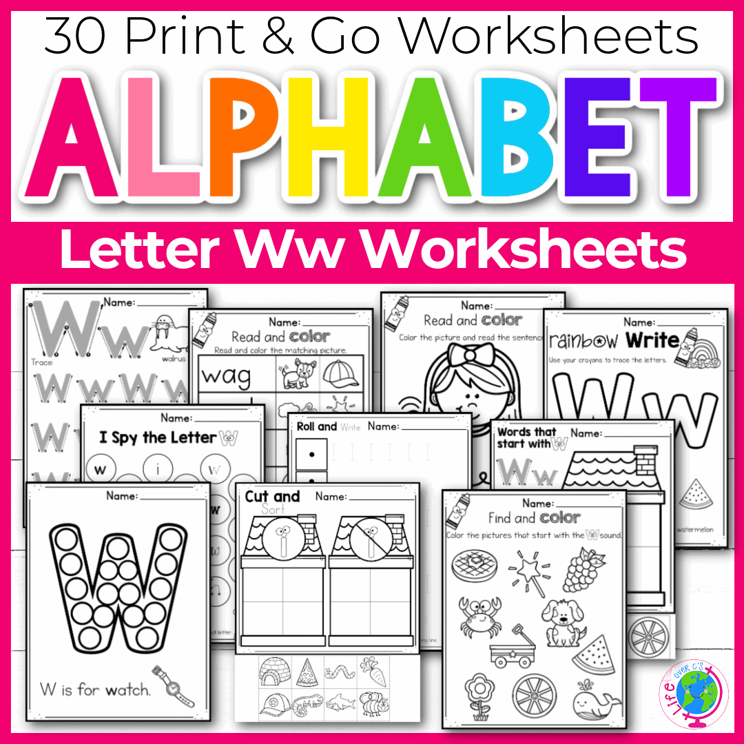 30 Free Printable Letter W Alphabet Worksheets For Kids 30 Free Printable Letter W Alphabet Worksheets For Kids