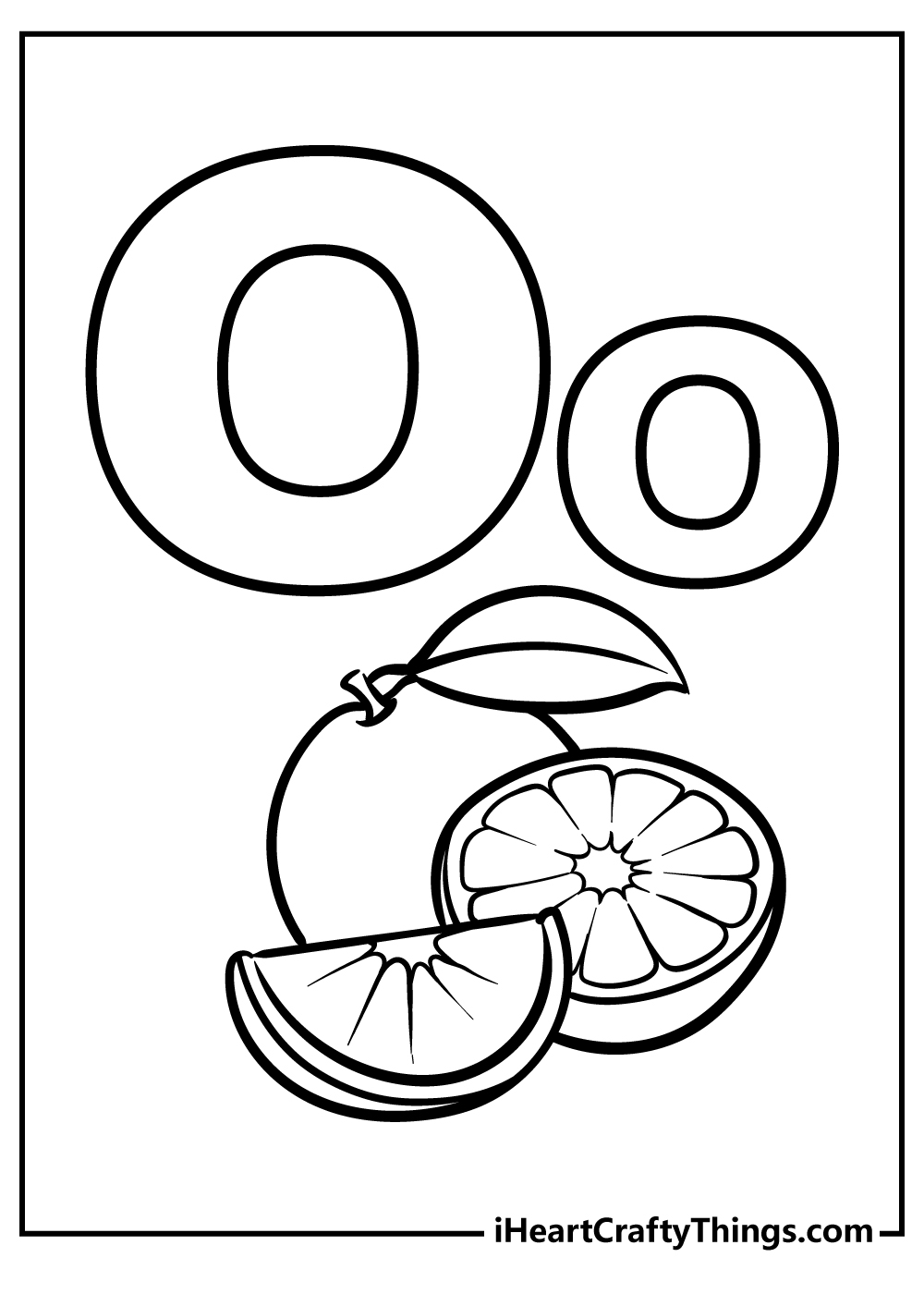 Letter O Coloring Worksheet Free Printable Digital PDF