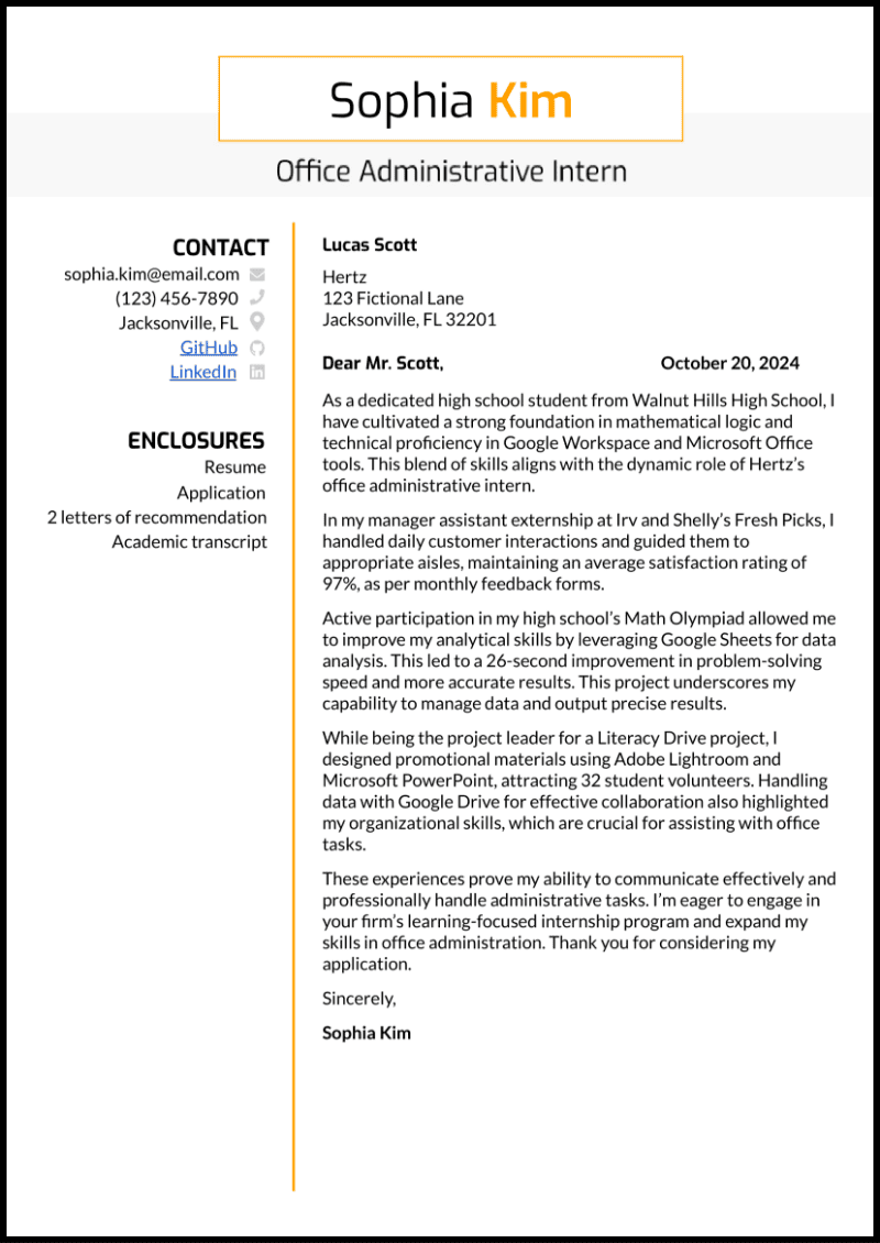 5 High School Student Cover Letter Examples