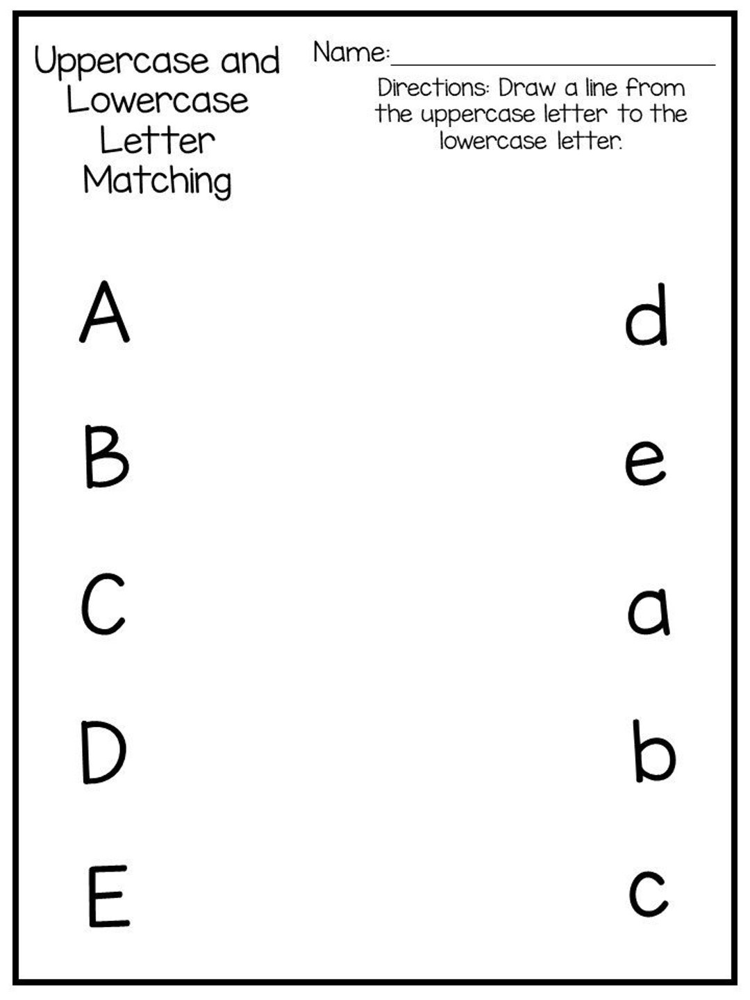 9 Printable Preschool Alphabet Worksheets Letter Recognition Worksheets And Activities Handwriting Etsy 26 Printable Worksheets Trace The Letters Uppercase Lowercase A Z Preschool Kindergarten Made By Teachers