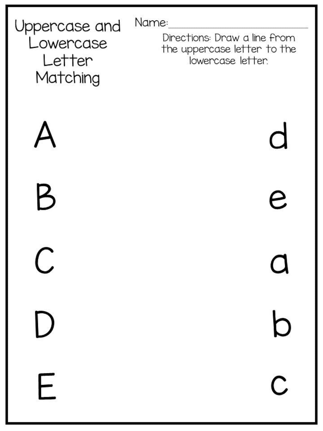 9 Printable Preschool Alphabet Worksheets Letter Recognition Worksheets And Activities Handwriting Etsy Alphabet Worksheets Free Printables Doozy Moo