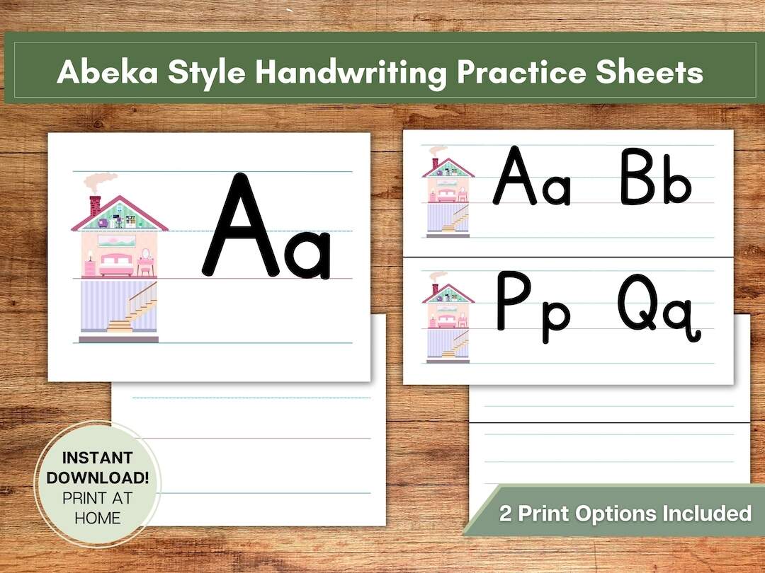 Abeka Style Handwriting House Practice Writing Sheet Alphabet L Homeschool Preschool Kindergarten School Uppercase Lowercase Penmanship Etsy Israel Abeka Style Handwriting House Practice Writing Sheet Alphabet L Homeschool Preschool Kindergarten School Uppercase Lowercase Penmanship Etsy Israel
