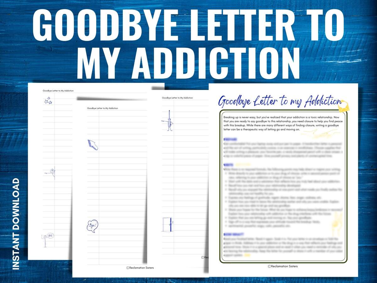 Goodbye Letter To Addiction Template Download Printable PDF Templateroller