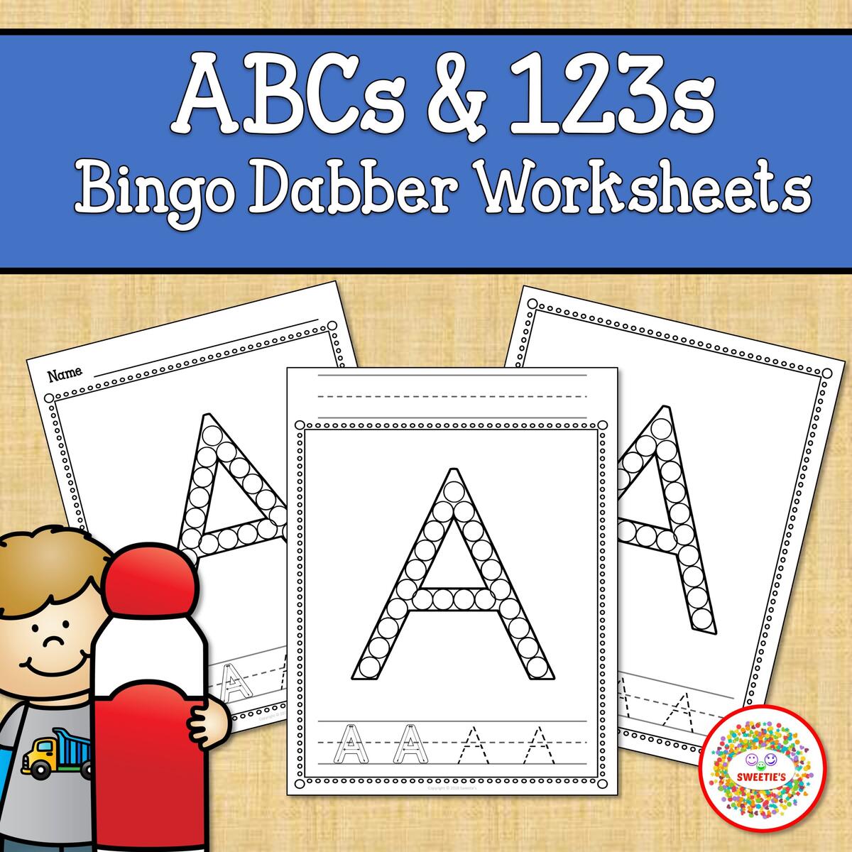 Alphabet And Number Worksheets Bingo Dabber Classful Alphabet And Number Worksheets Bingo Dabber Classful