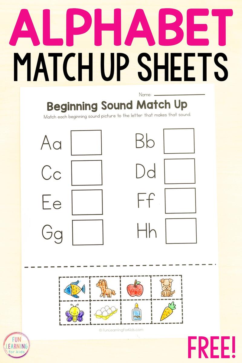 Cut Match Initial Sounds Worksheet Top Teacher