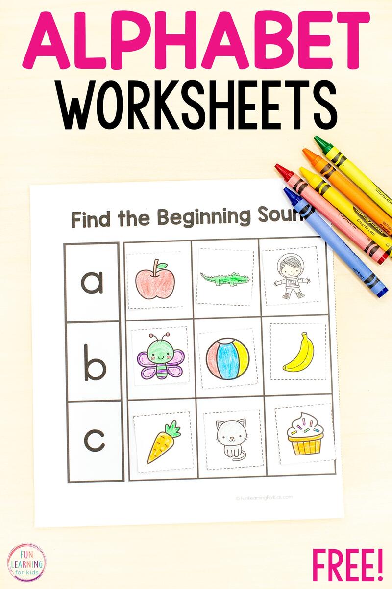 15 Printable Beginning Sounds Worksheets Preschool 1st Grade Phonics And Literacy Etsy