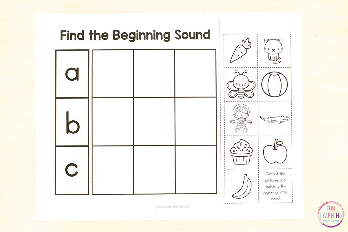 Alphabet Beginning Sounds Sorting Worksheets Alphabet Beginning Sounds Sorting Worksheets