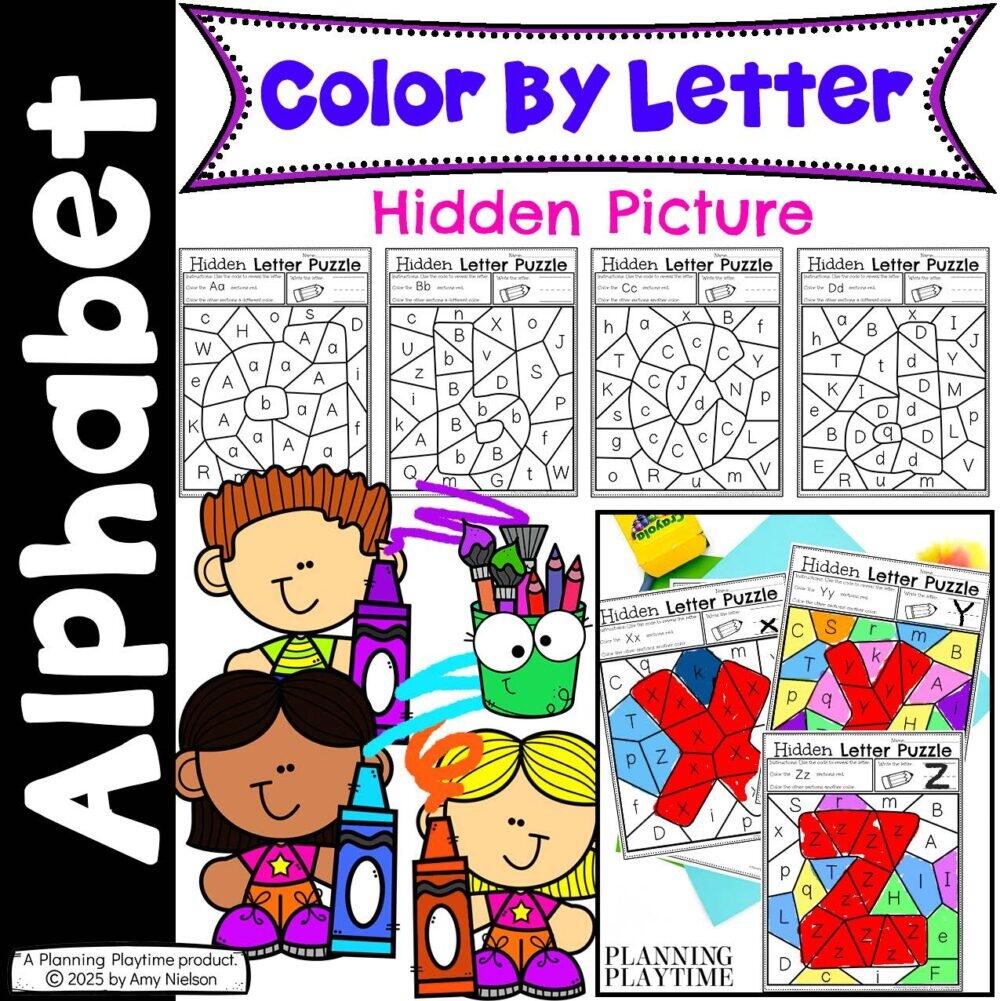 Alphabet Color By Letter Worksheets Planning Playtime Alphabet Color By Letter Worksheets Planning Playtime