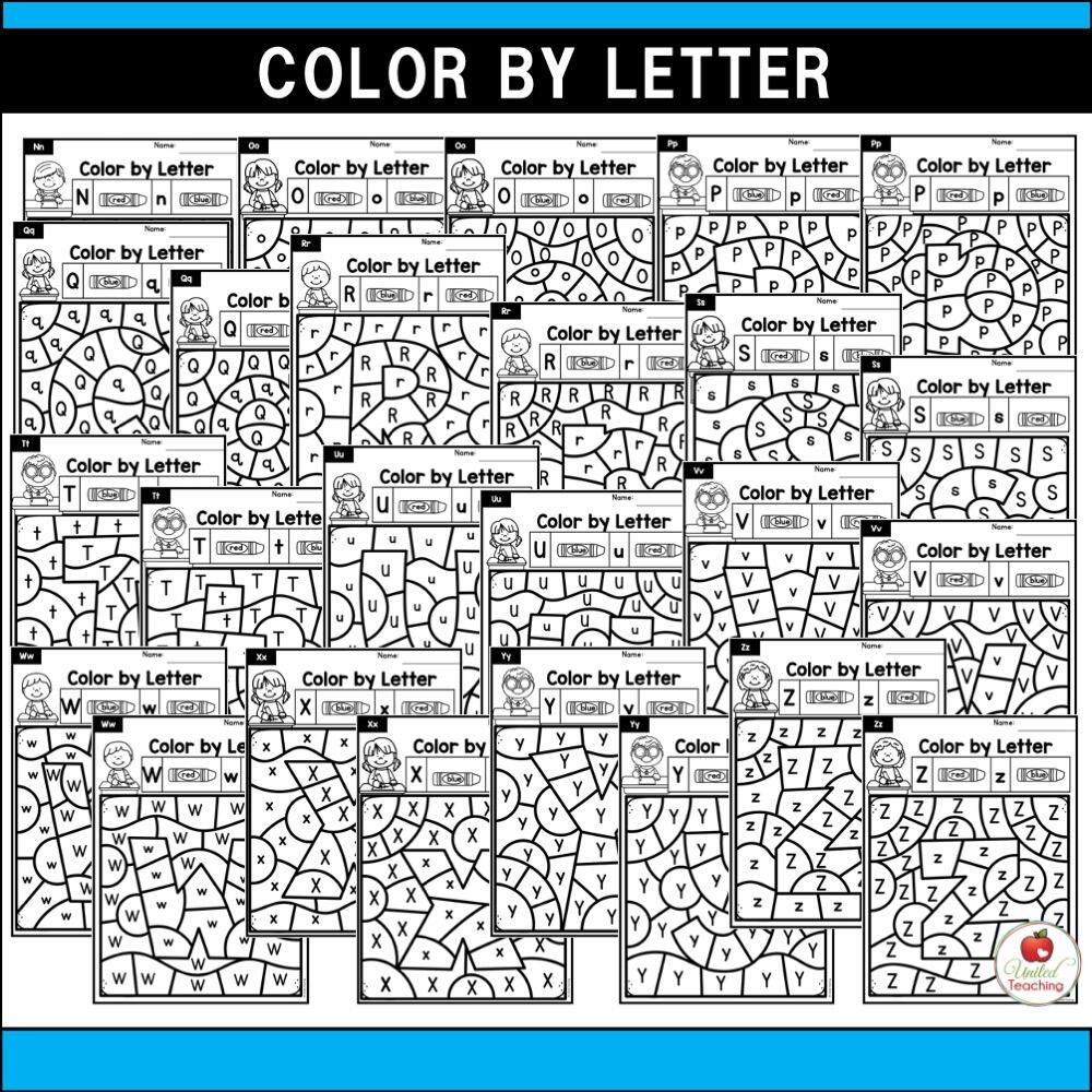 Alphabet Color By Letter Worksheets United Teaching Alphabet Color By Letter Worksheets United Teaching