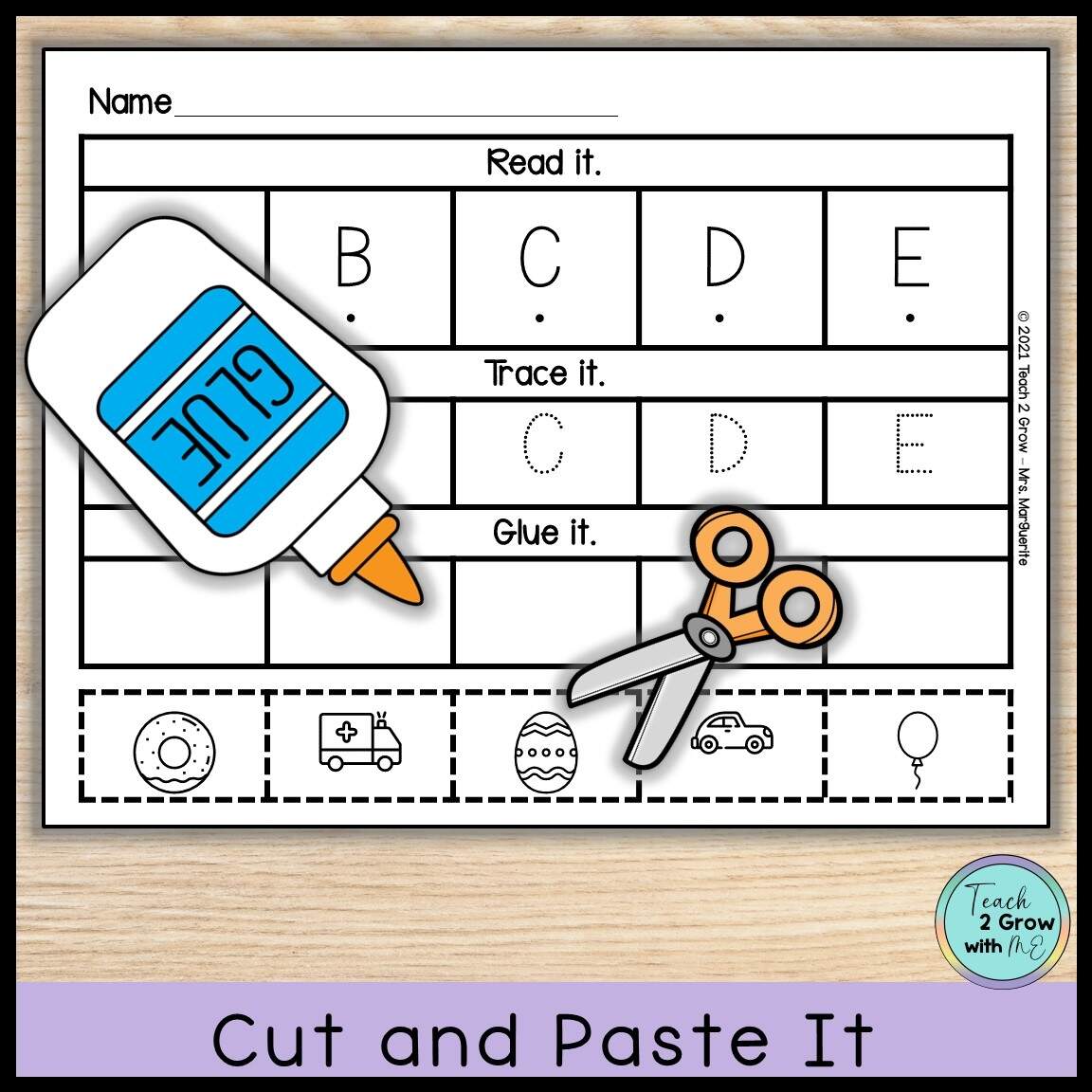 Alphabet Cut And Paste Letter Recognition And Beginning Letter Sounds Match Classful
