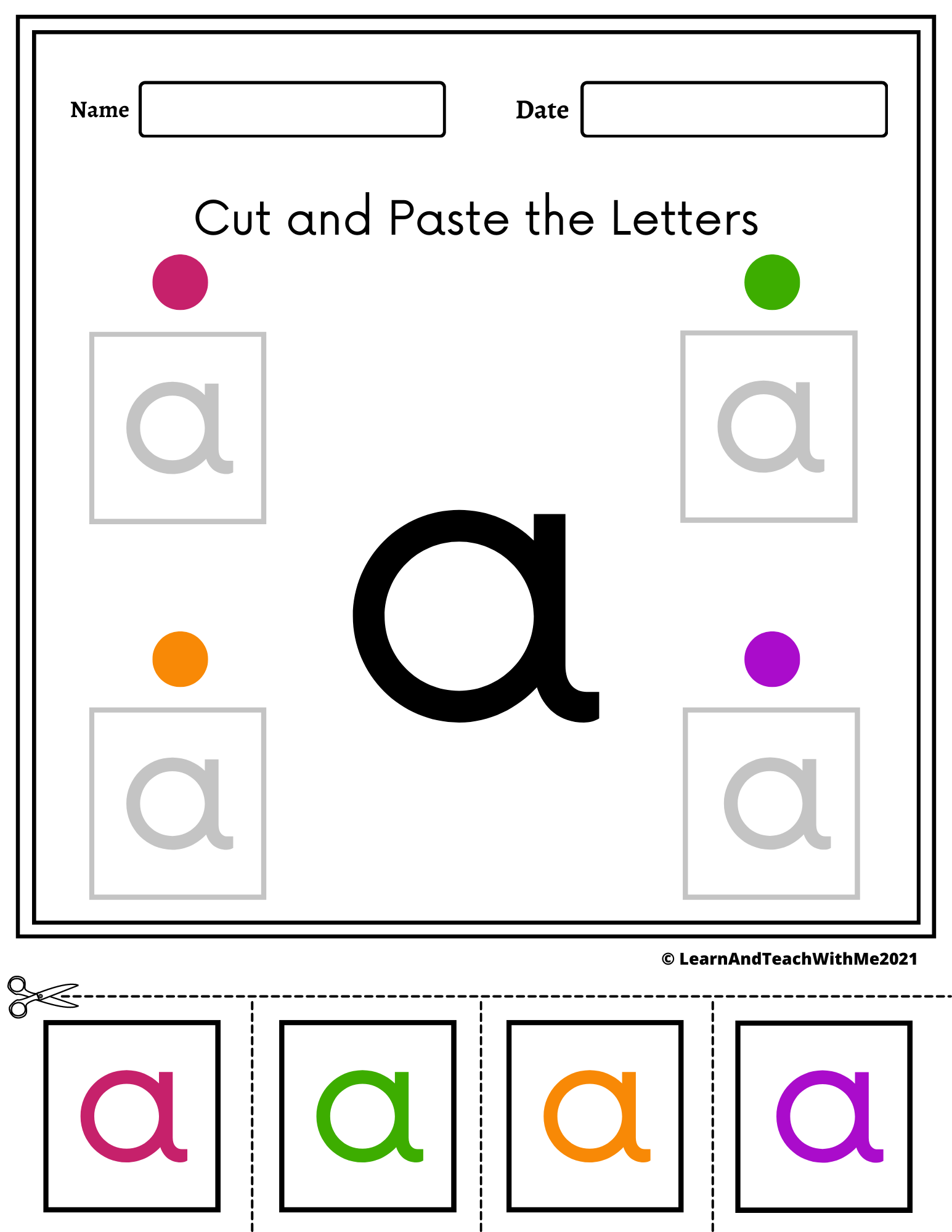 Alphabet Cut And Paste Worksheets Lowercase Letters Made By Teachers Alphabet Cut And Paste Worksheets Lowercase Letters Made By Teachers