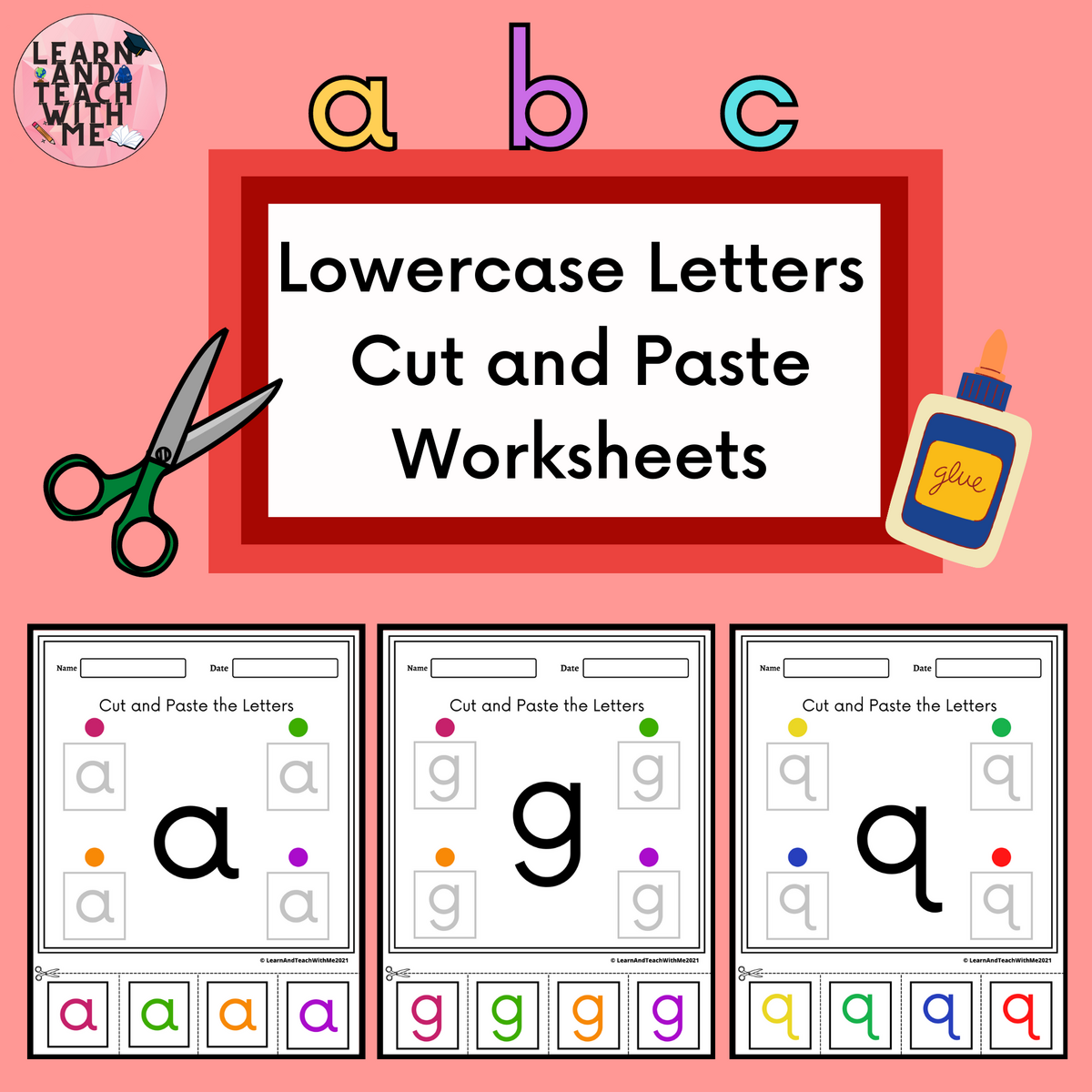 Alphabet Cut And Paste Worksheets Lowercase Letters Made By Teachers
