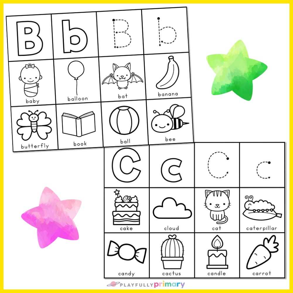 Alphabet Cut And Paste Worksheets Playfully Primary