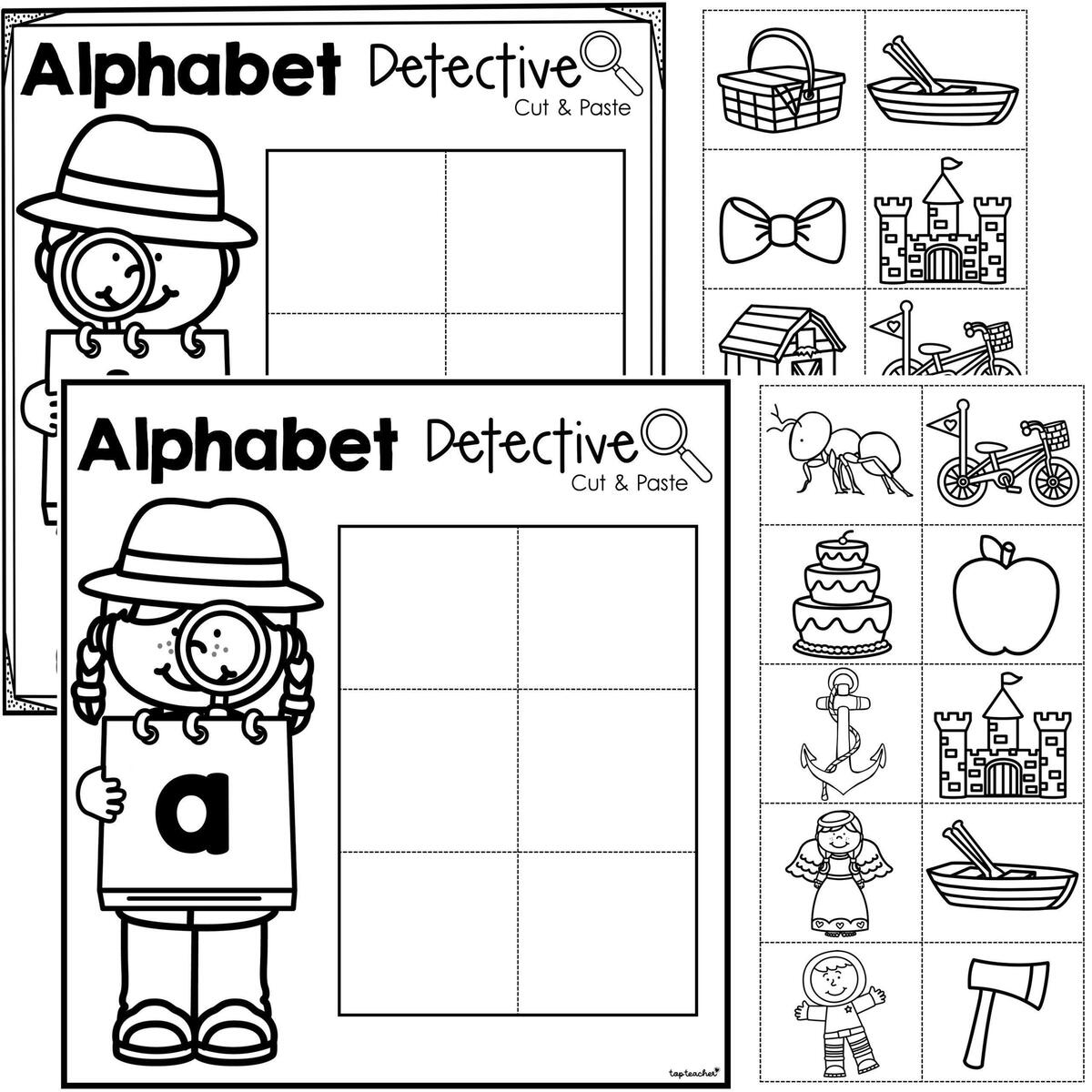 Alphabet Detective Cut Paste Initial Sounds Worksheet Top Teacher Alphabet Detective Cut Paste Initial Sounds Worksheet Top Teacher