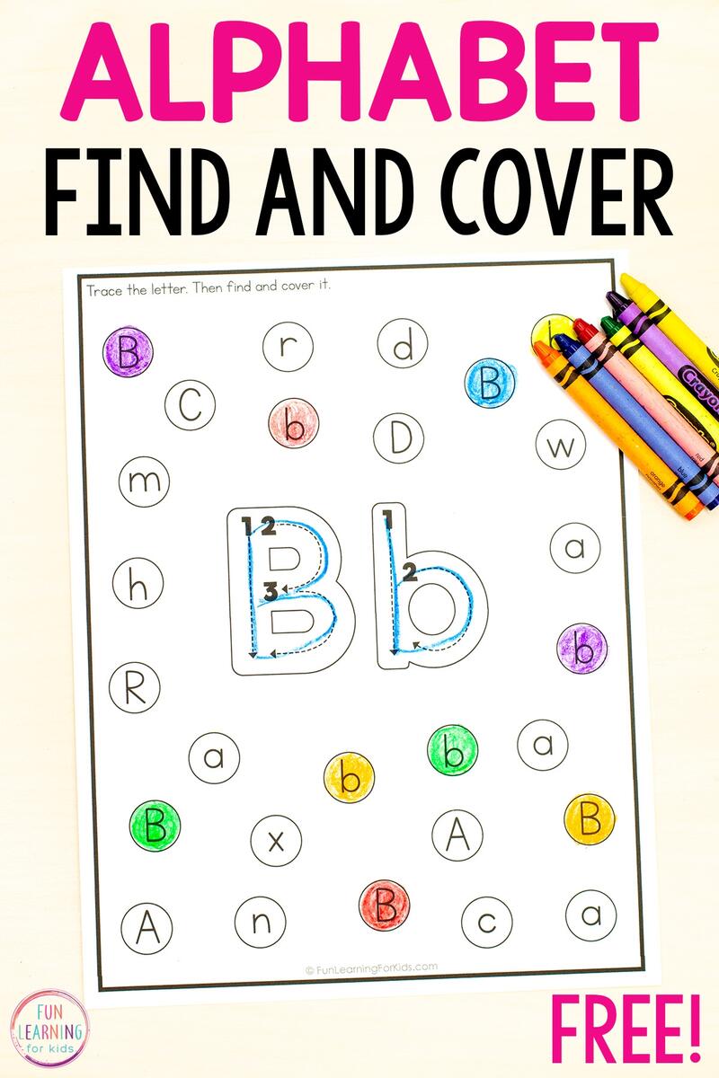 Alphabet Find And Cover The Letter Worksheets