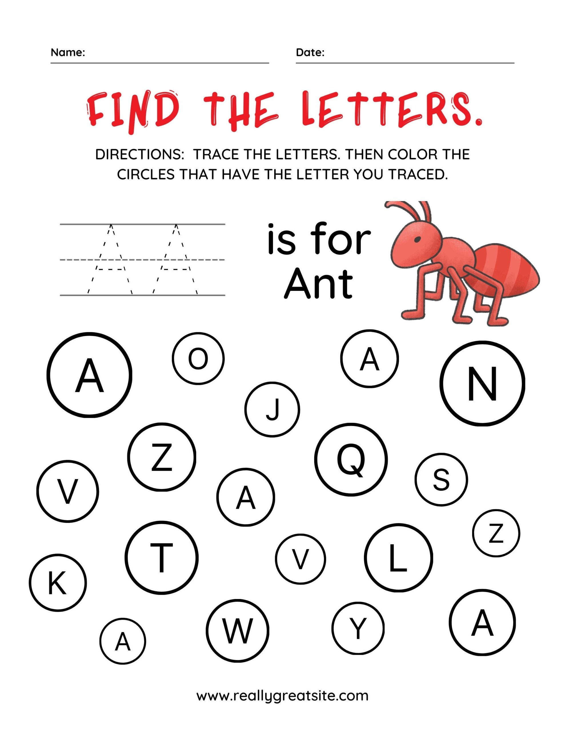 Alphabet Find The Letter Printable Worksheets Etsy Apple Find The Letter Worksheets