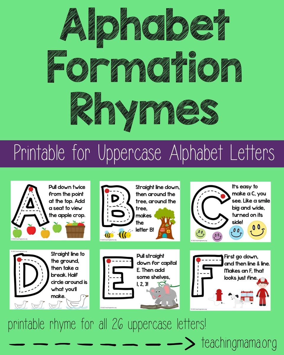 Alphabet Formation Rhymes Alphabet Formation Rhymes