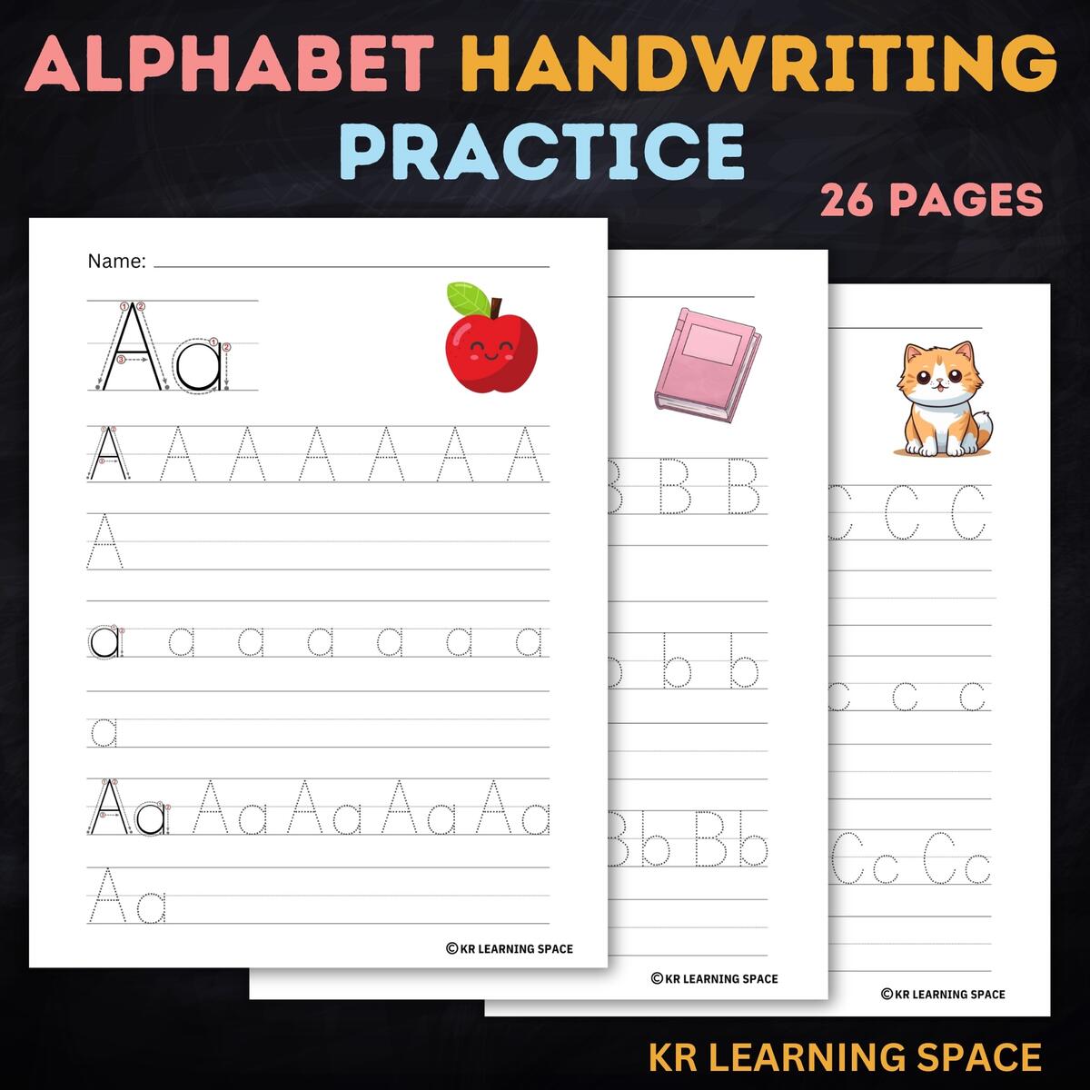 Alphabet Handwriting Practice Writing Letters Tracing And Print Worksheets Made By Teachers