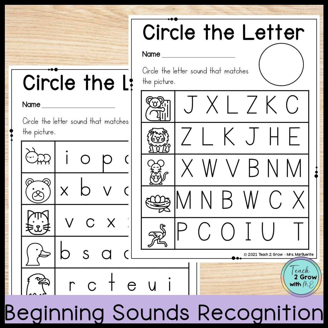 Alphabet Letter And Beginning Letter Sounds Recognition Kindergarten Assessment Classful