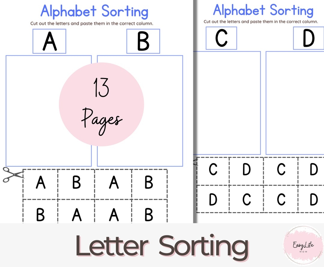Alphabet Letter Sorting Preschool Activities Prek Worksheets Learning Activities Homeschool Printable Sort The Letters PDF Etsy Alphabet Letter Sorting Preschool Activities Prek Worksheets Learning Activities Homeschool Printable Sort The Letters PDF Etsy