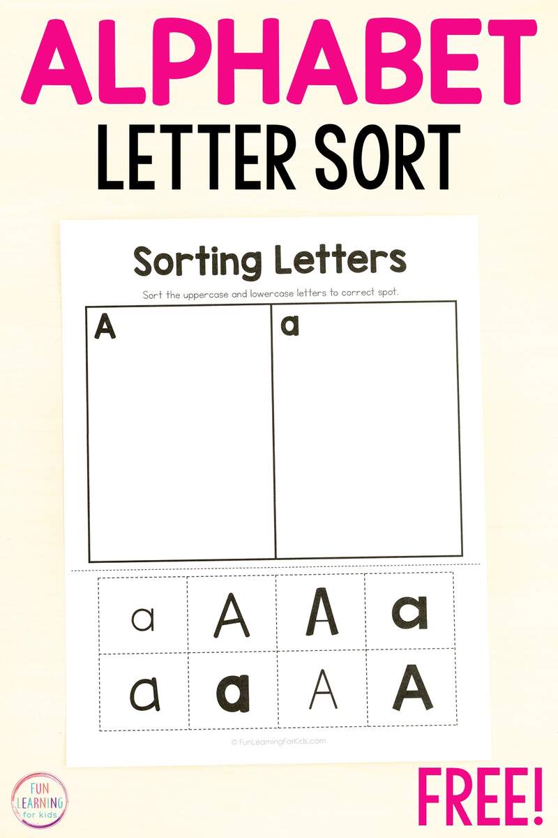 Alphabet Letter Sorting Worksheets