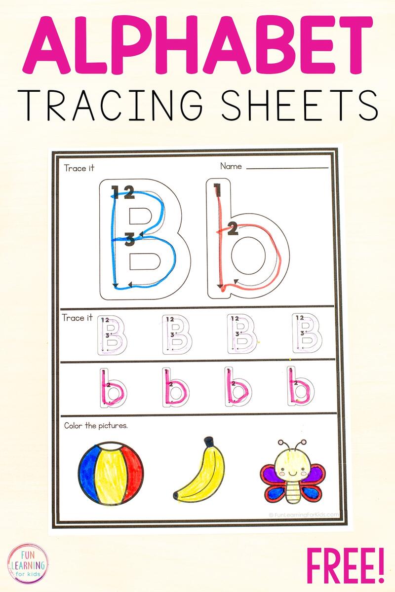 Alphabet Letter Tracing Worksheets To Learn Letter Formation Alphabet Letter Tracing Worksheets To Learn Letter Formation