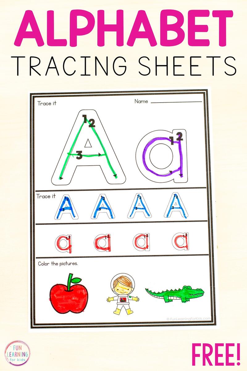 Alphabet Letter Tracing Worksheets To Learn Letter Formation Free Printable Uppercase Alphabet Letters Tracing Worksheet