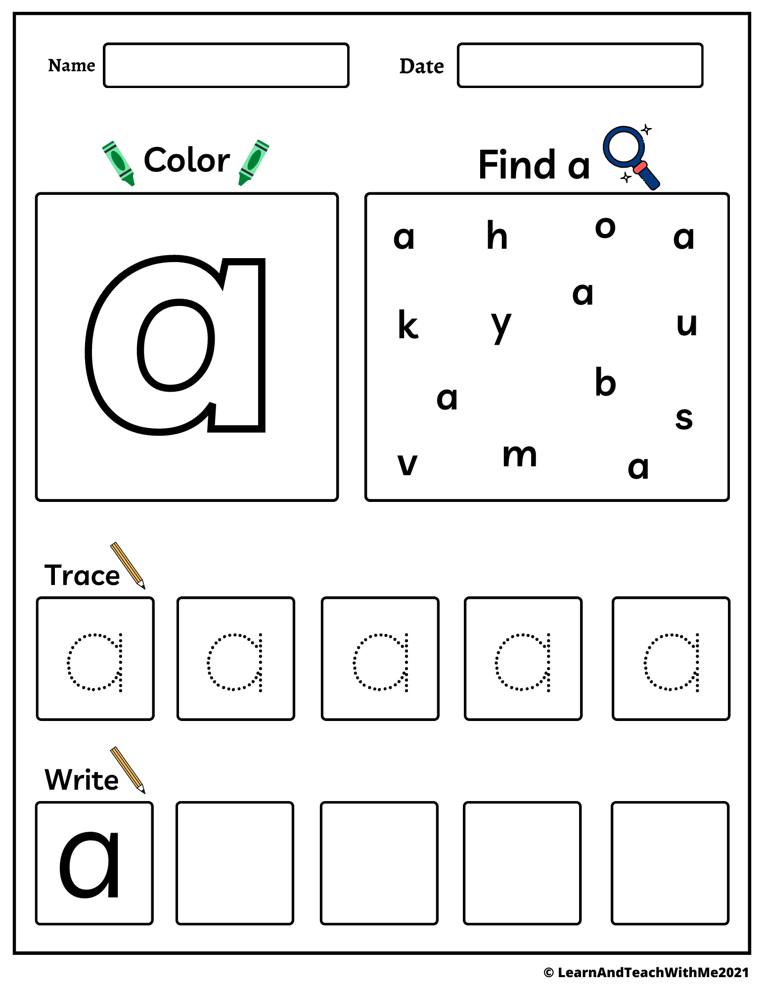 Alphabet Lowercase Letters Activity Worksheets Made By Teachers Copy Imitate Uppercase And Lowercase Letters In Boxes Classful