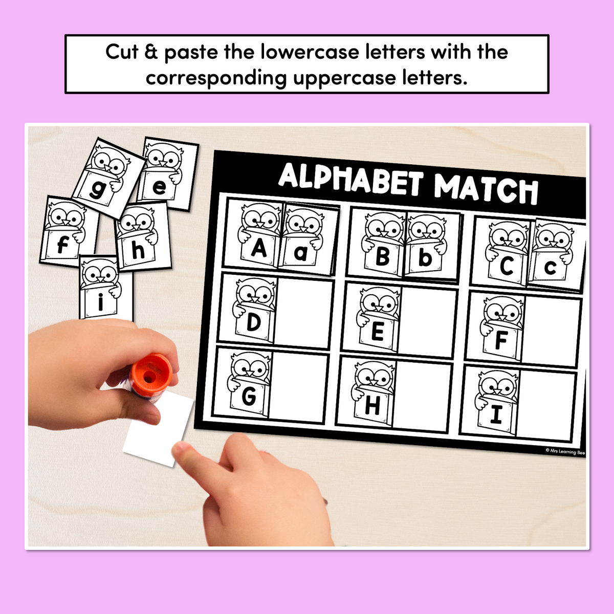 Alphabet Match Worksheets Uppercase Lowercase Cut Paste Activities Alphabet Match Worksheets Uppercase Lowercase Cut Paste Activities