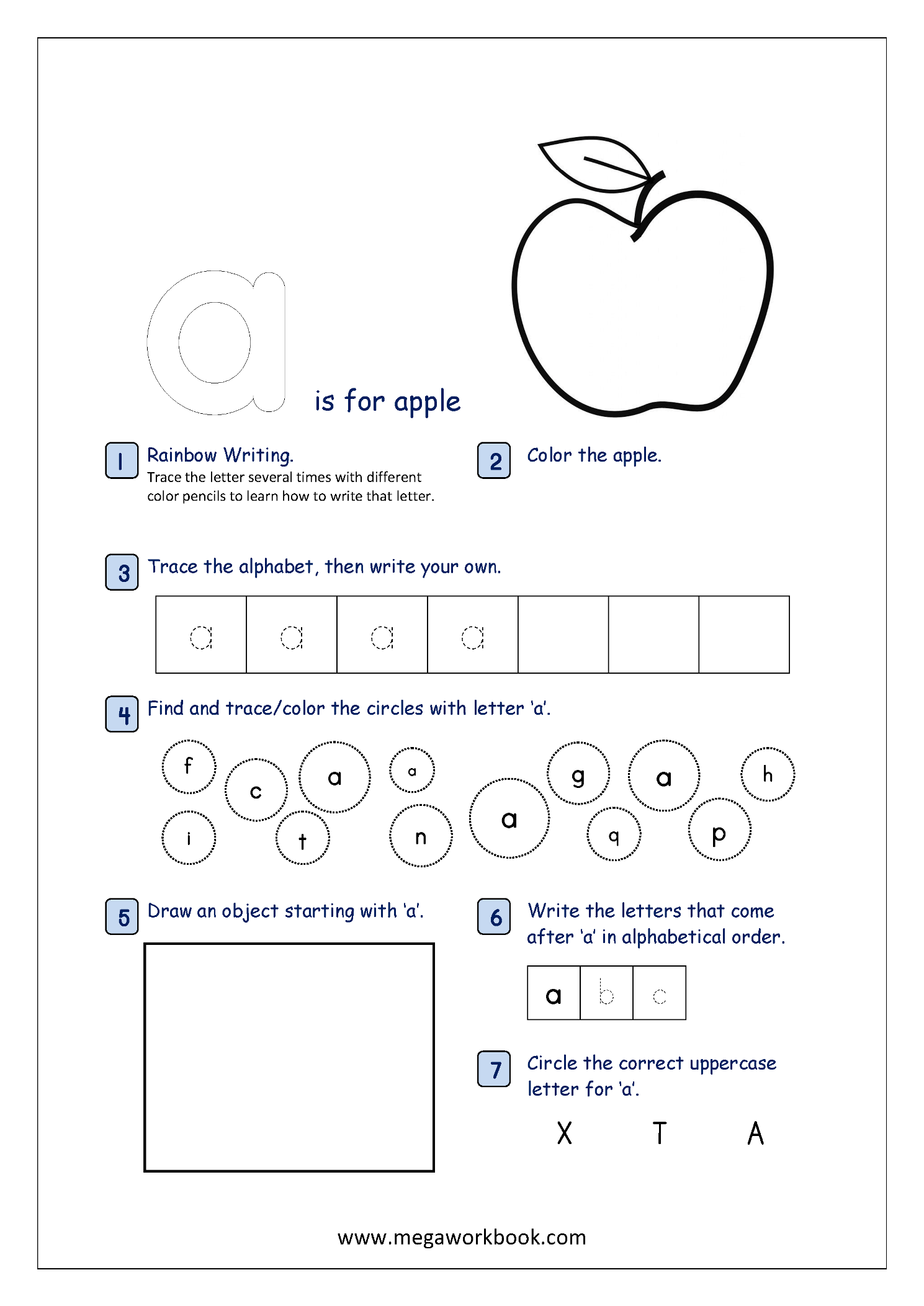Alphabet Recognition Activity Worksheets For Lowercase Small Letters A Z MegaWorkbook Alphabet Recognition Activity Worksheets For Lowercase Small Letters A Z MegaWorkbook