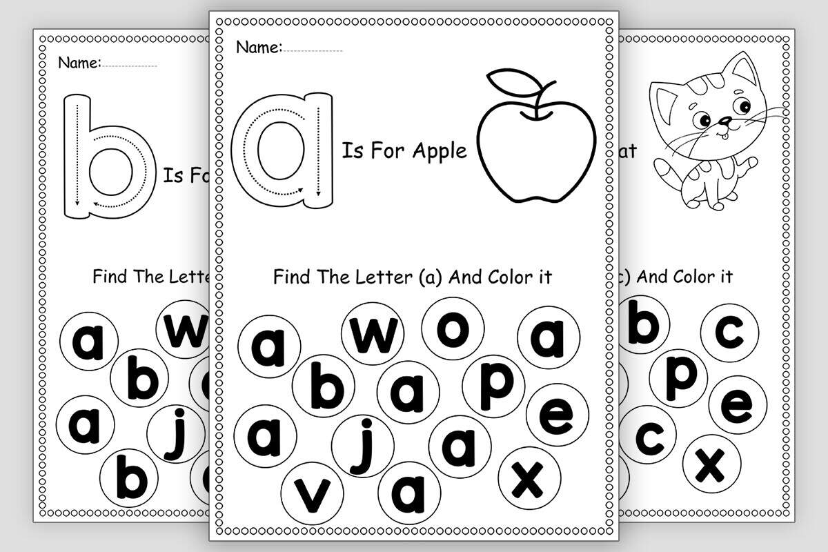 Alphabet Recognition Worksheets For Kids Graphic By TheStudyKits Creative Fabrica Alphabet Recognition Worksheets For Kids Graphic By TheStudyKits Creative Fabrica