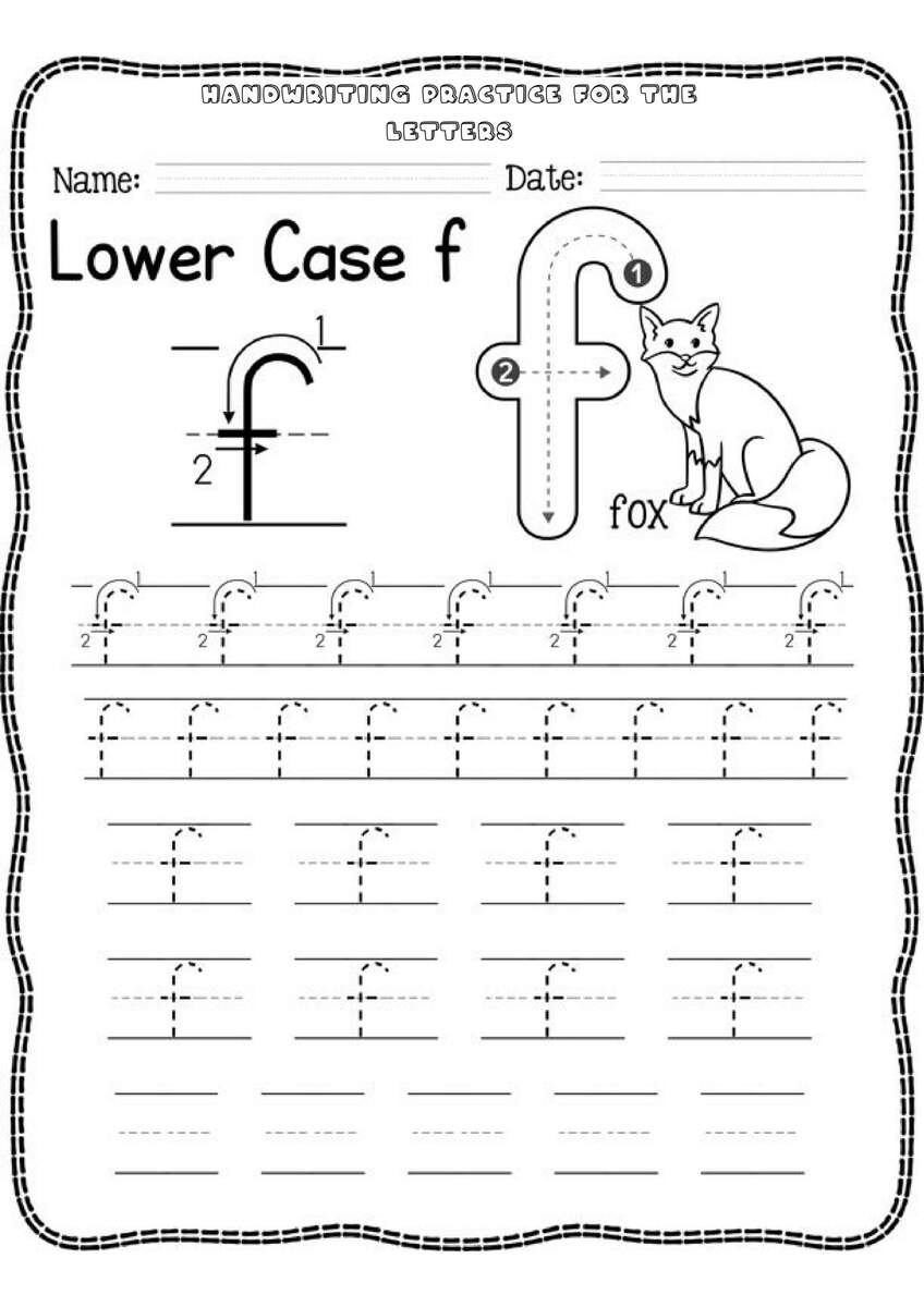 Alphabet Tracing Cards Handwriting Practice For Letter F Made By Teachers