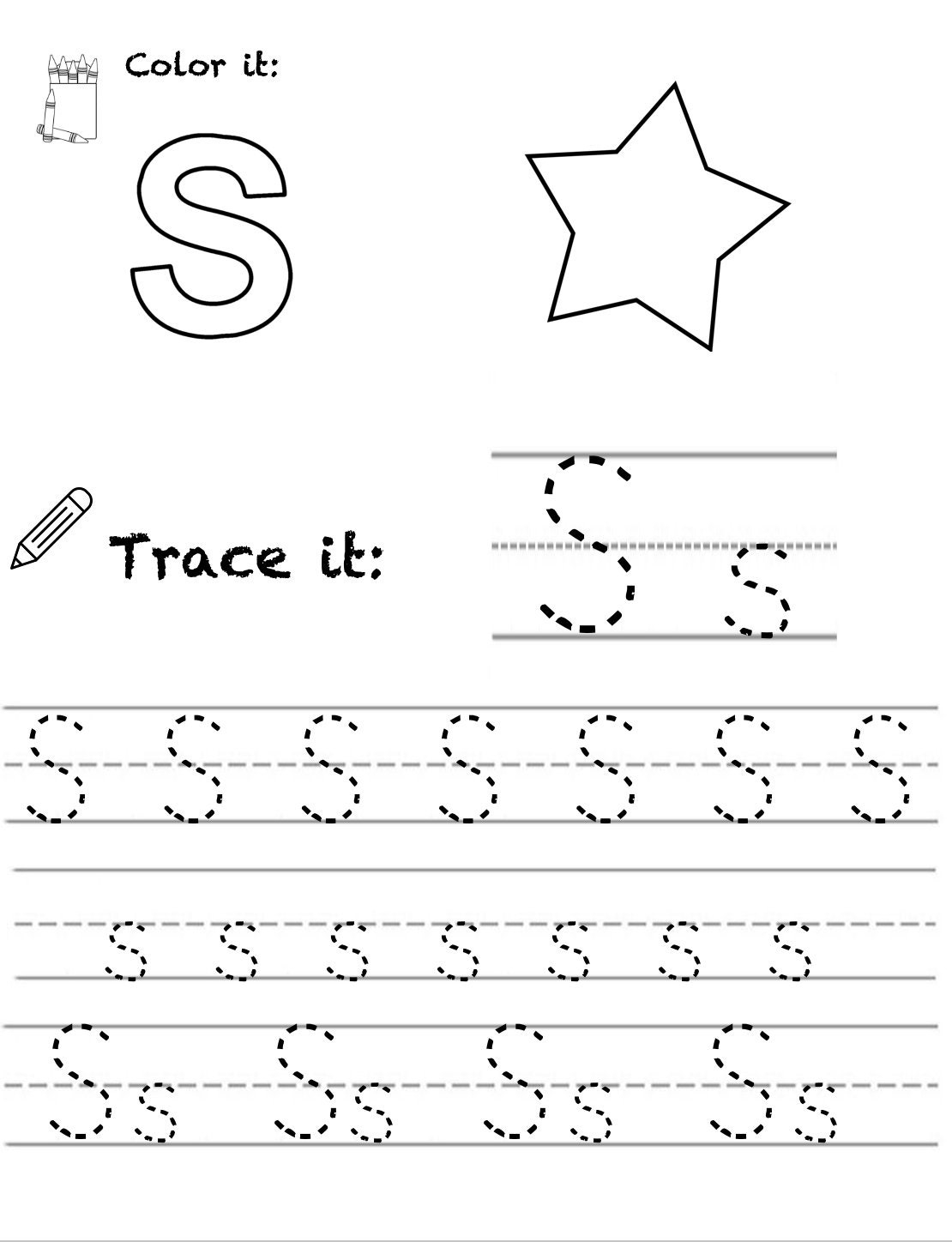 Alphabet Tracing Identification Letter S Etsy Alphabet Tracing Identification Letter S Etsy