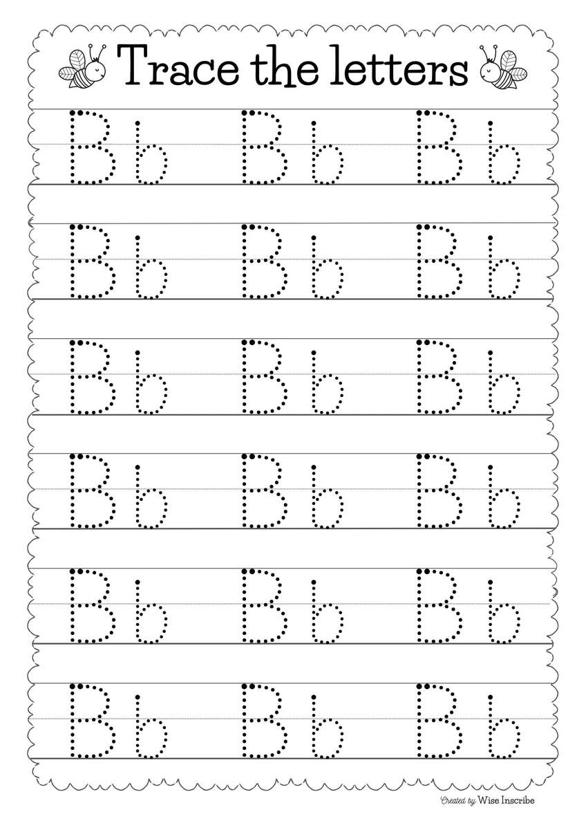 Alphabet Tracing Worksheets ABC Practice Preschool Resources Printable Etsy
