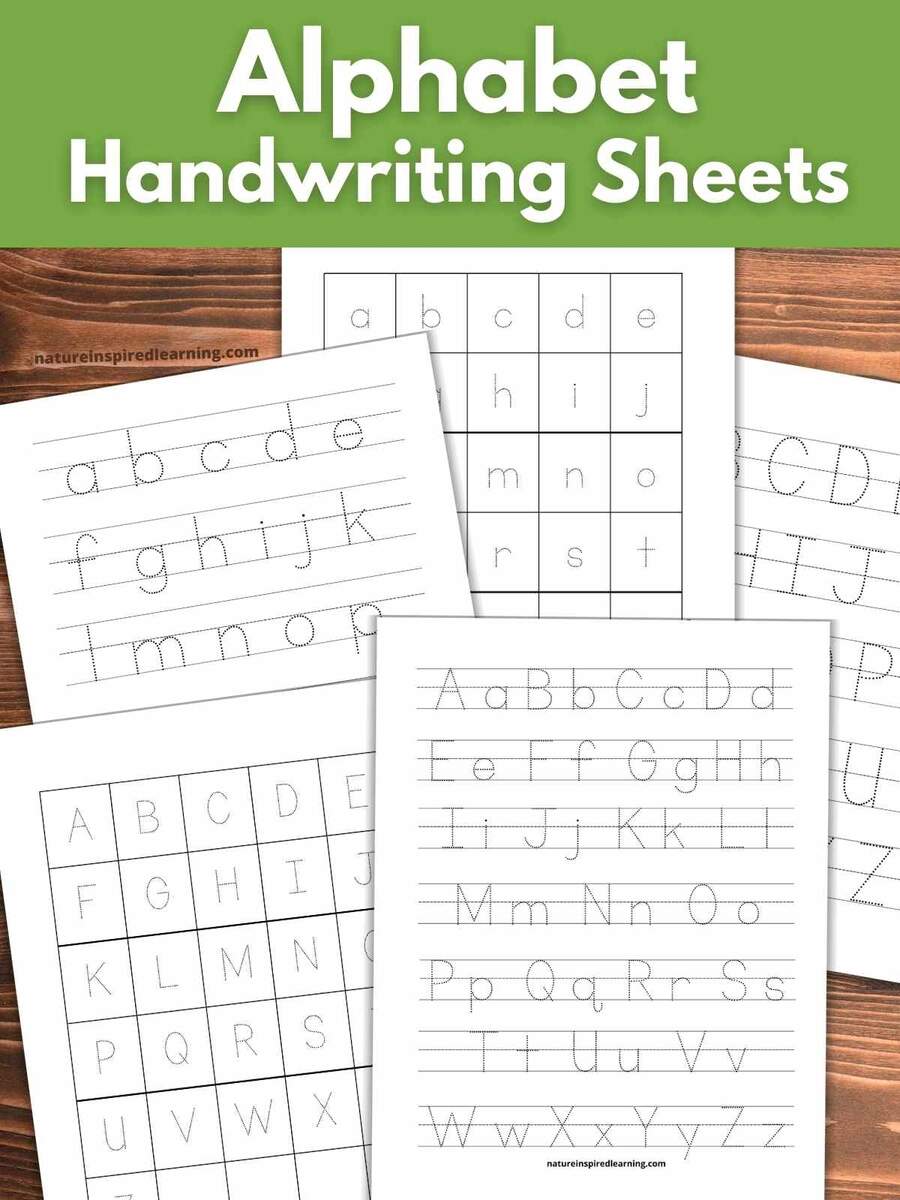 Alphabet Tracing Worksheets Printable Nature Inspired Learning Alphabet Tracing Worksheets Printable Nature Inspired Learning