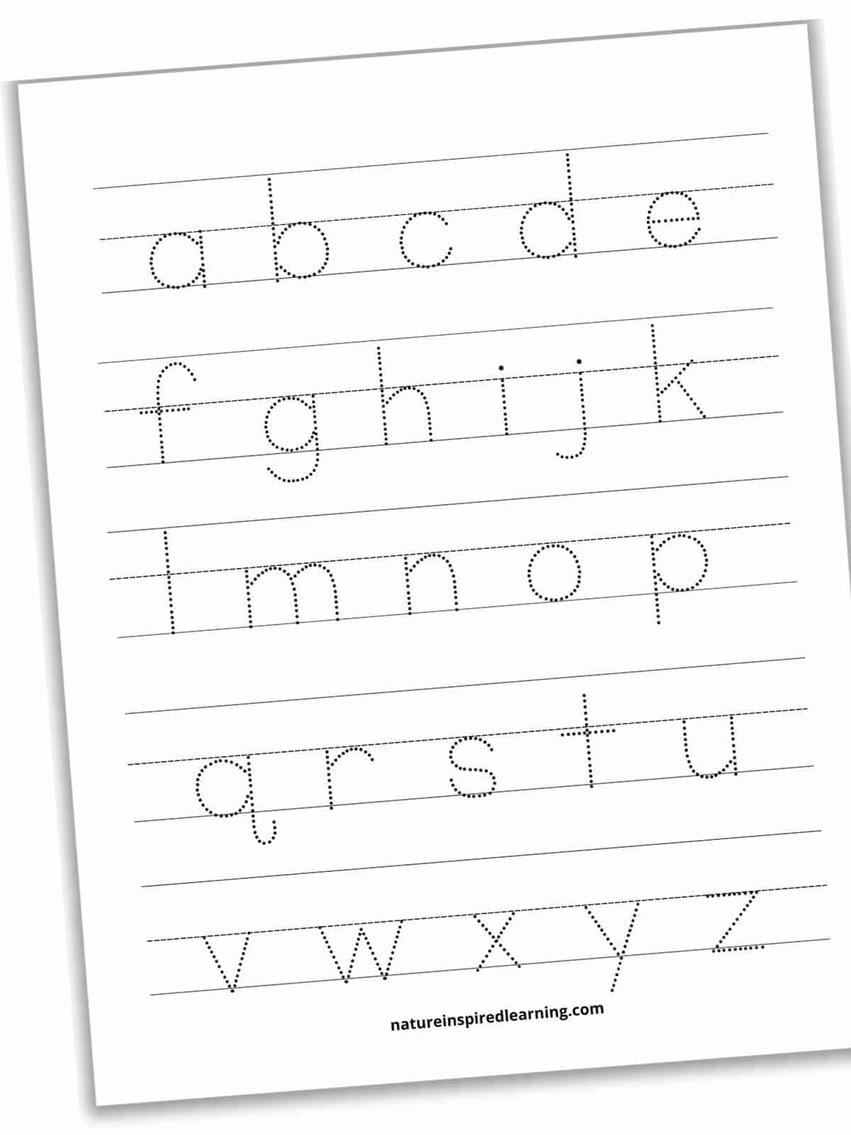 Alphabet Tracing Worksheets Printable Nature Inspired Learning Alphabet Tracing Worksheets Printable Nature Inspired Learning