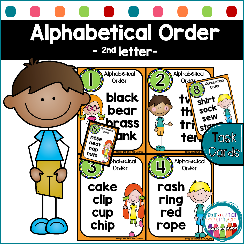 Alphabetize Task Cards Set Two To The Second Letter Stop And Smell The Crayons