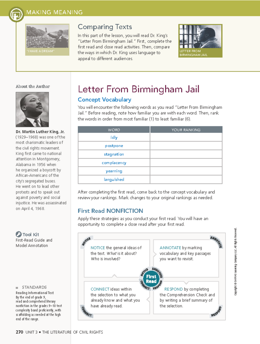 Analysis Of Dr King S Letter From Birmingham Jail ENG 101 Studocu Analysis Of Dr King S Letter From Birmingham Jail ENG 101 Studocu