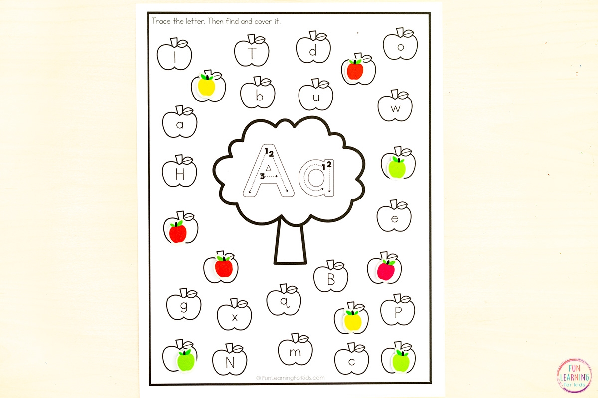 Apple Find The Letter Worksheets Apple Find The Letter Worksheets