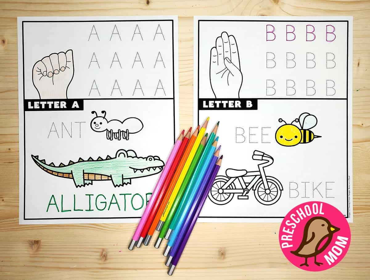 ASL Alphabet Worksheets Preschool Mom ASL Alphabet Worksheets Preschool Mom