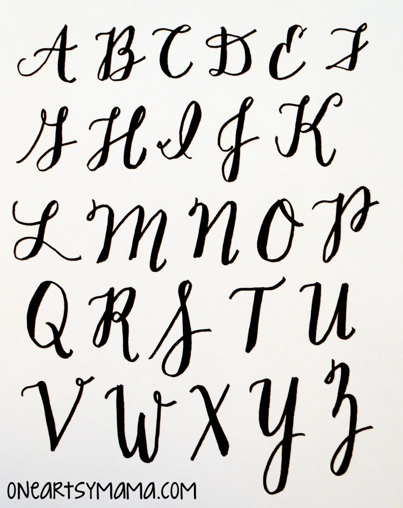 Basic Hand Lettering Alphabet Practice Amy Latta Creations Alphabet Letters Worksheets Uppercase Letters Lowercase Letters